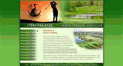 Desktop Screenshot of heronlandinggolf.ca