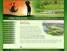Tablet Screenshot of heronlandinggolf.ca